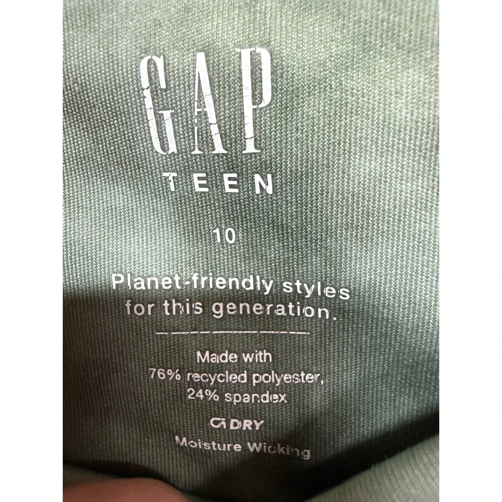 Gap Teen Girls Size 10 Green Tie Dye High Rise Pocket Leggings